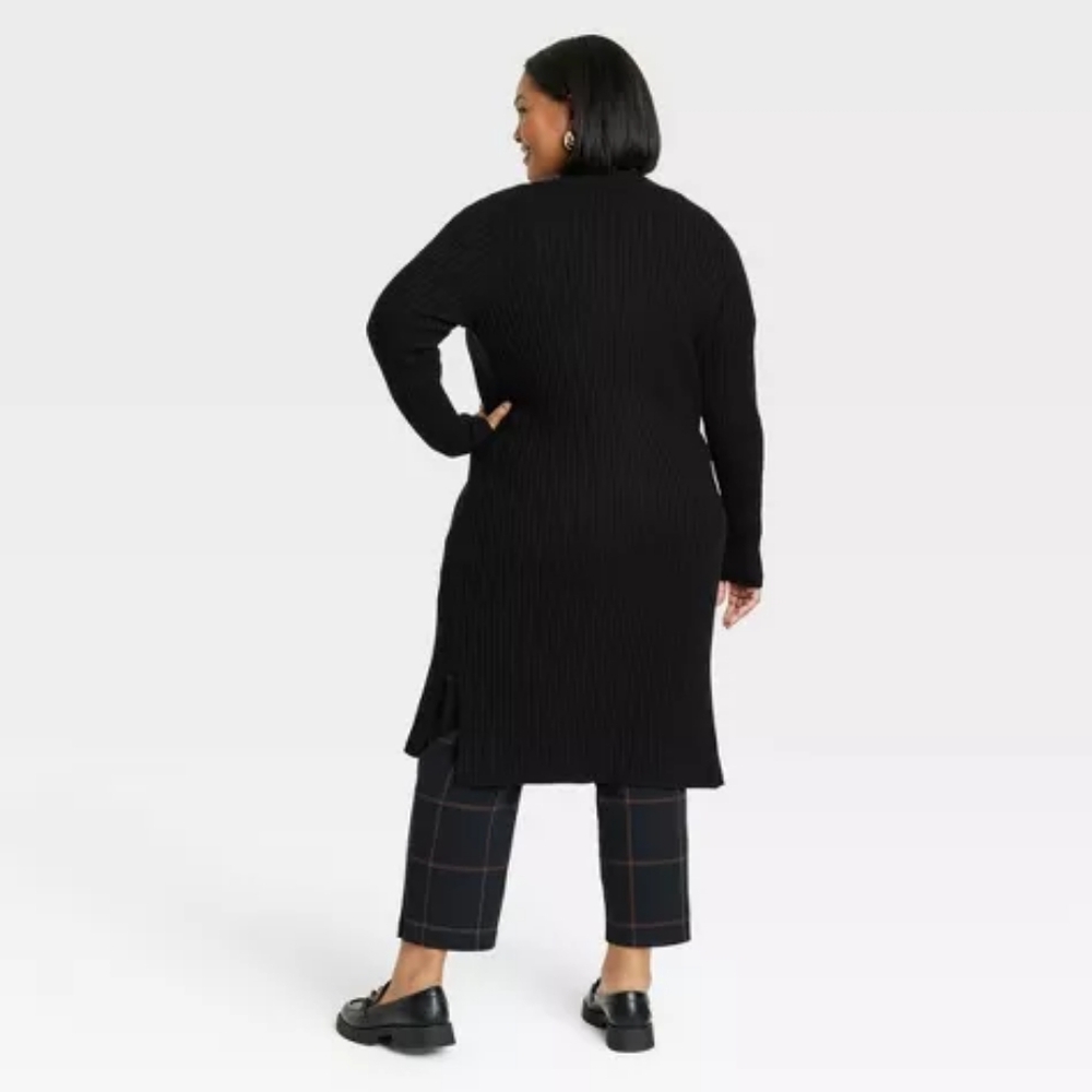 Women's Rib Duster Cardigan - Ava & Viv - Picture 2 of 5